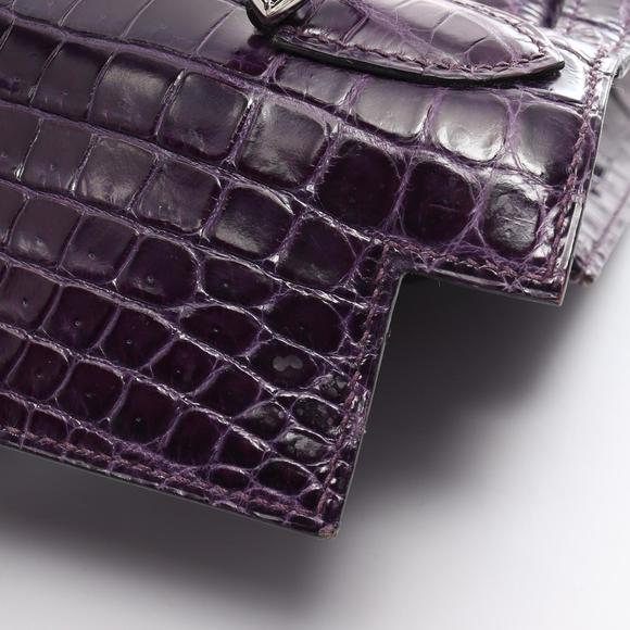 Hermes Hermes Kelly 28 Amethyst Handbag Purple Leather Handbag - Picture 8 of 10